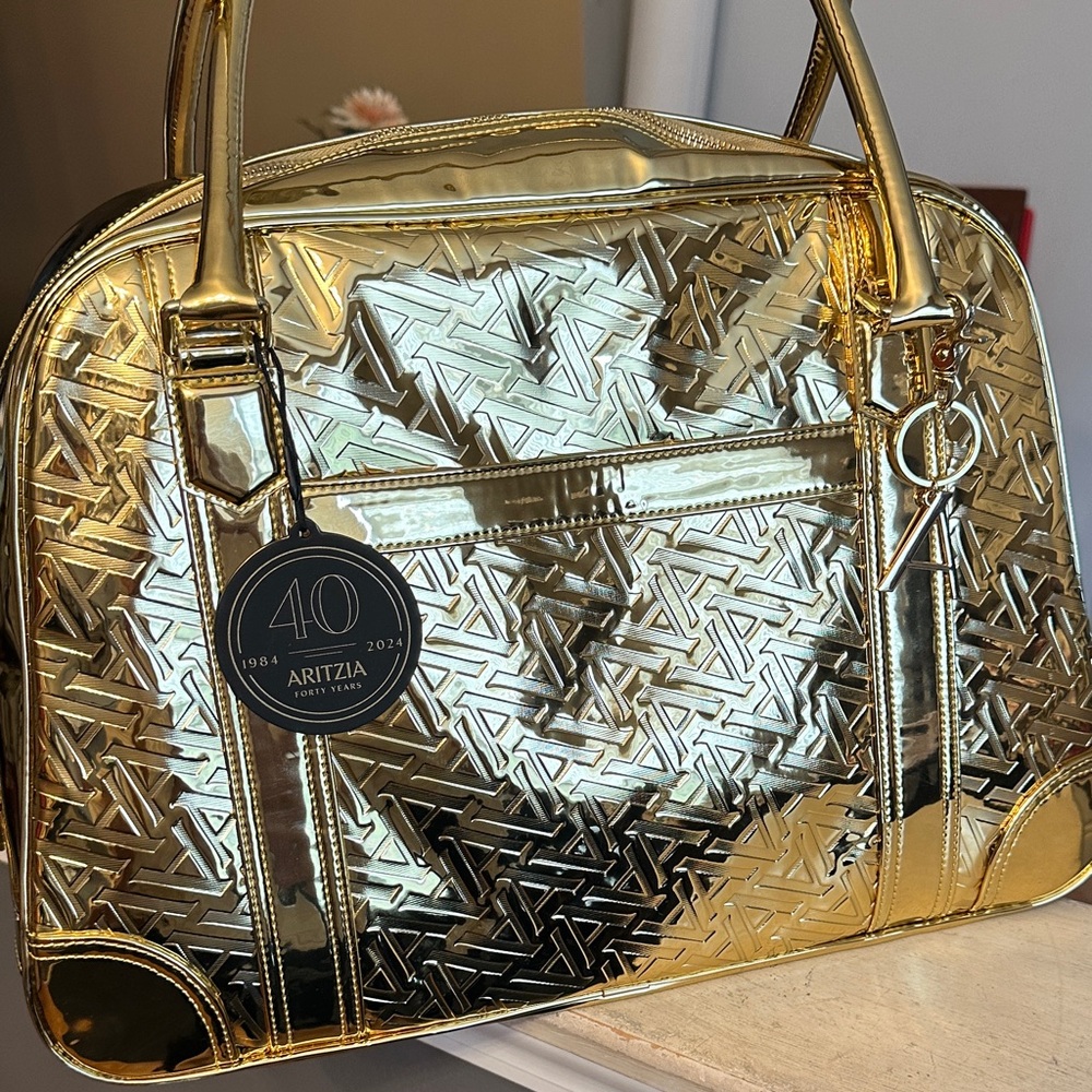 Aritzia Gold and Bold Embossed Women's Handbag
